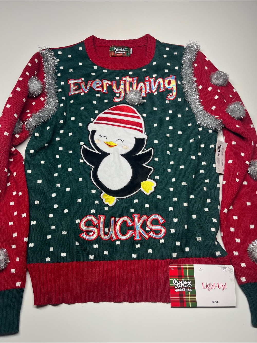 Spencer’s Novelty Christmas Sweater Light Up